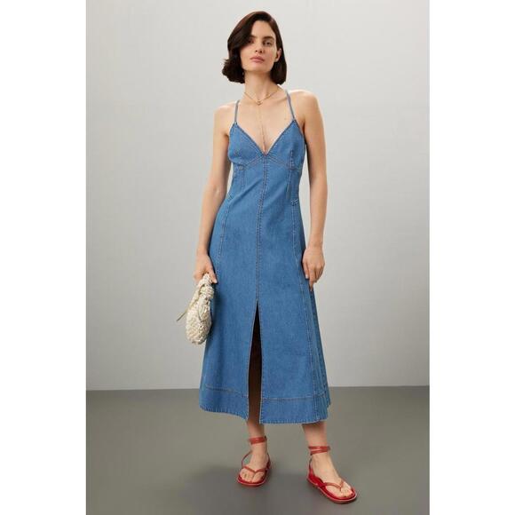 Tanya Taylor Dresses & Skirts - Tanya Taylor Hendrix Dress Blue Size 12 With Minor Fabric Pull